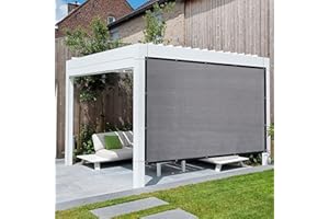 ARKOST 90% Sun Shade Cloth with Grommets, 6X8 FT Privacy Screen Pergola Shade Cover for Patio Garden, Grey