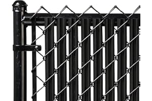 RIDGED SLATS Proudly Made in The USA! - Ridged Slat Single Wall Bottom Locking Slat Depot Privacy Slat for 3', 4', 5', 6', 7' and 8' Chain Link Fence (6ft, Black)