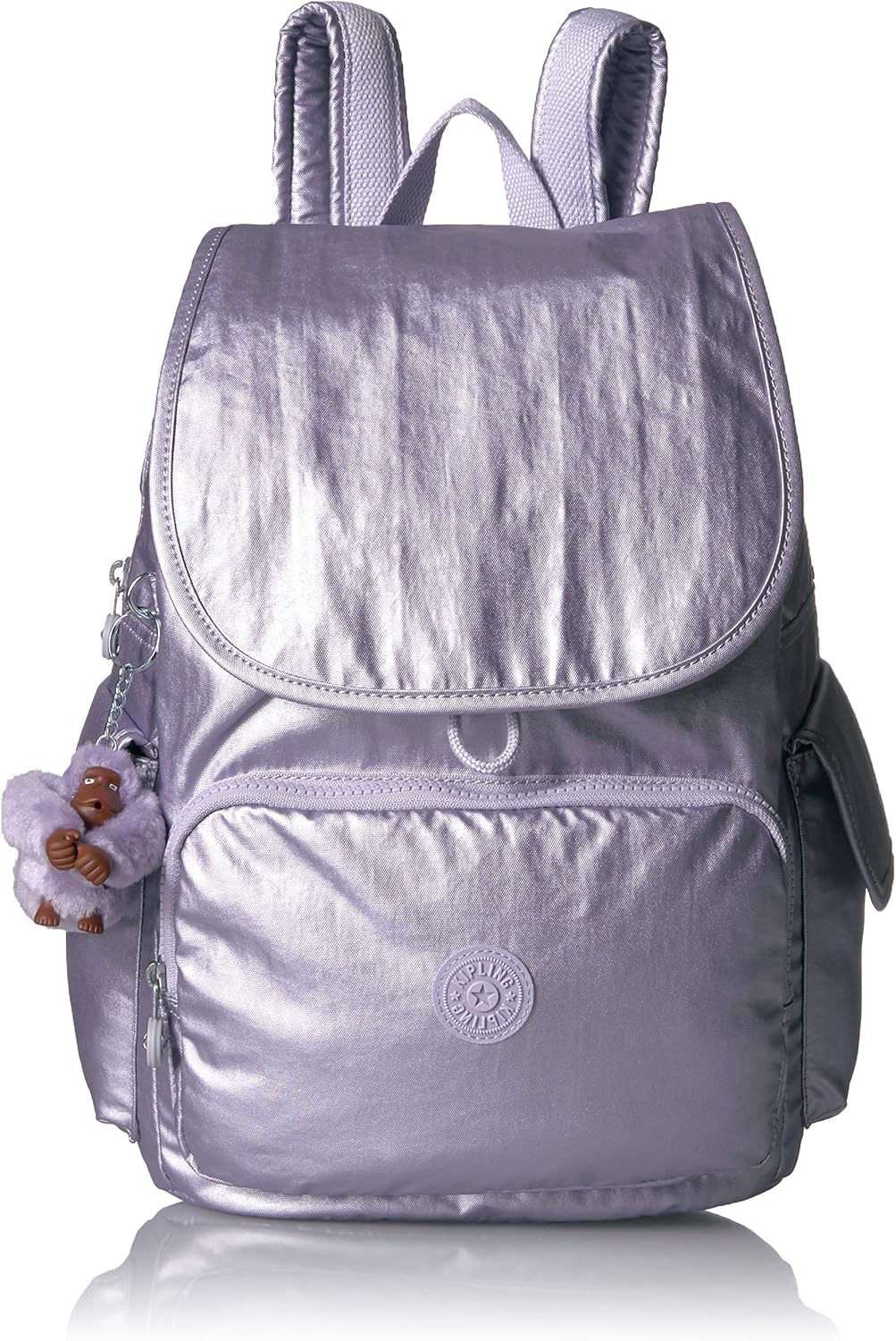 Kipling Women's City Pack Medium Backpack, Frosted Lilac Metallic, 10.5