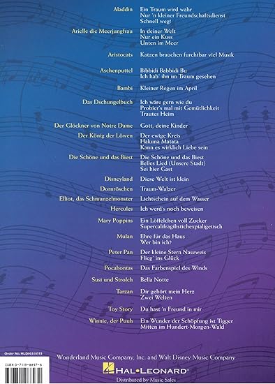 Das Grosse Disney Songbuch Noten Songbook Musiknoten Amazon De Musikinstrumente