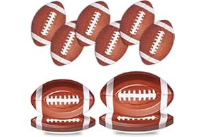 XIENBLOC 90pcs Football Party Supplies Birthday Plates Napkins Football Paper Disposable Dessert Dinner Tableware Set Sport Birthday Decorations for 30 Guests