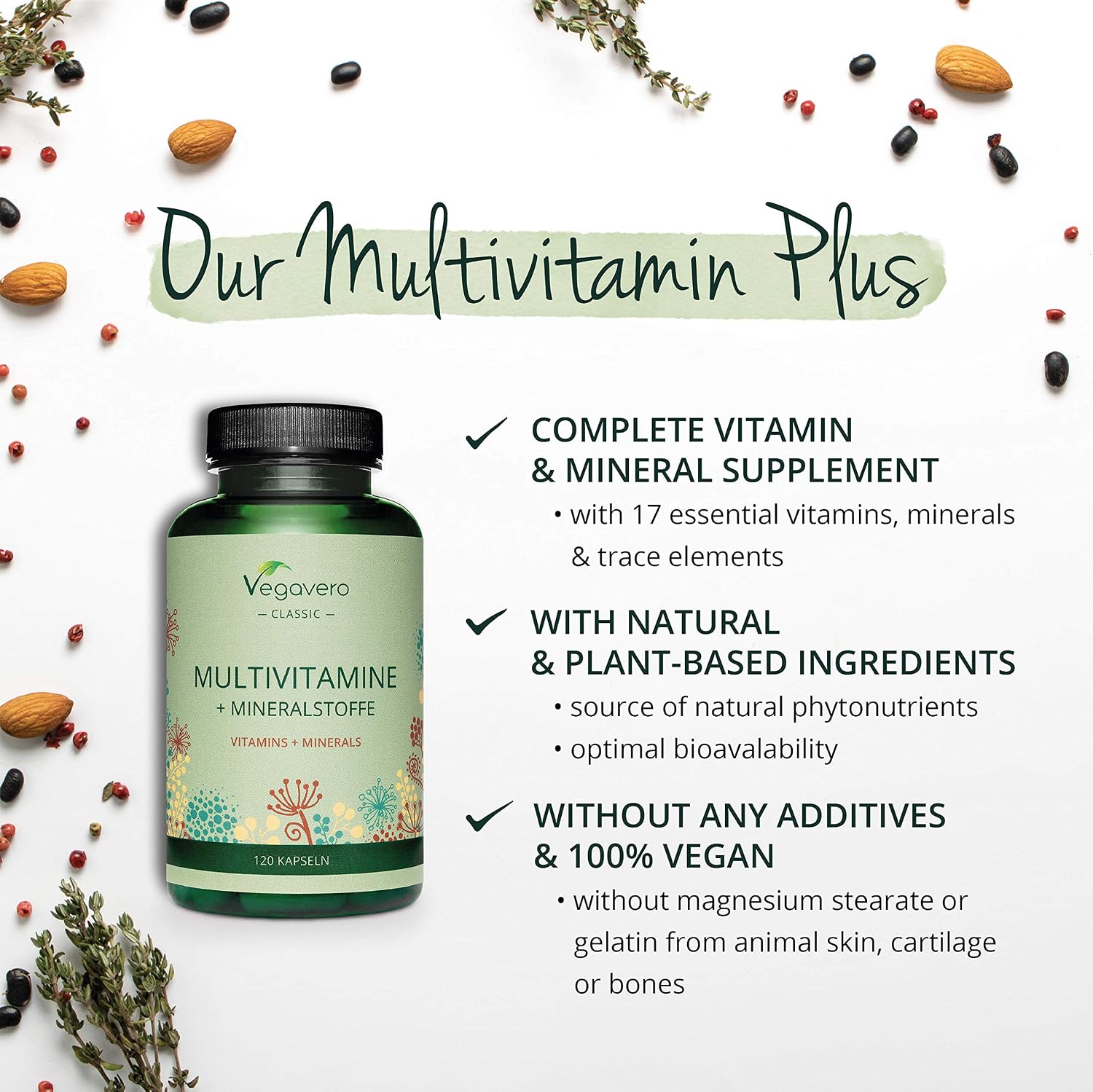 Vegavero Multivitamins and Minerals, 120 count (Pack of 1) - Image 4