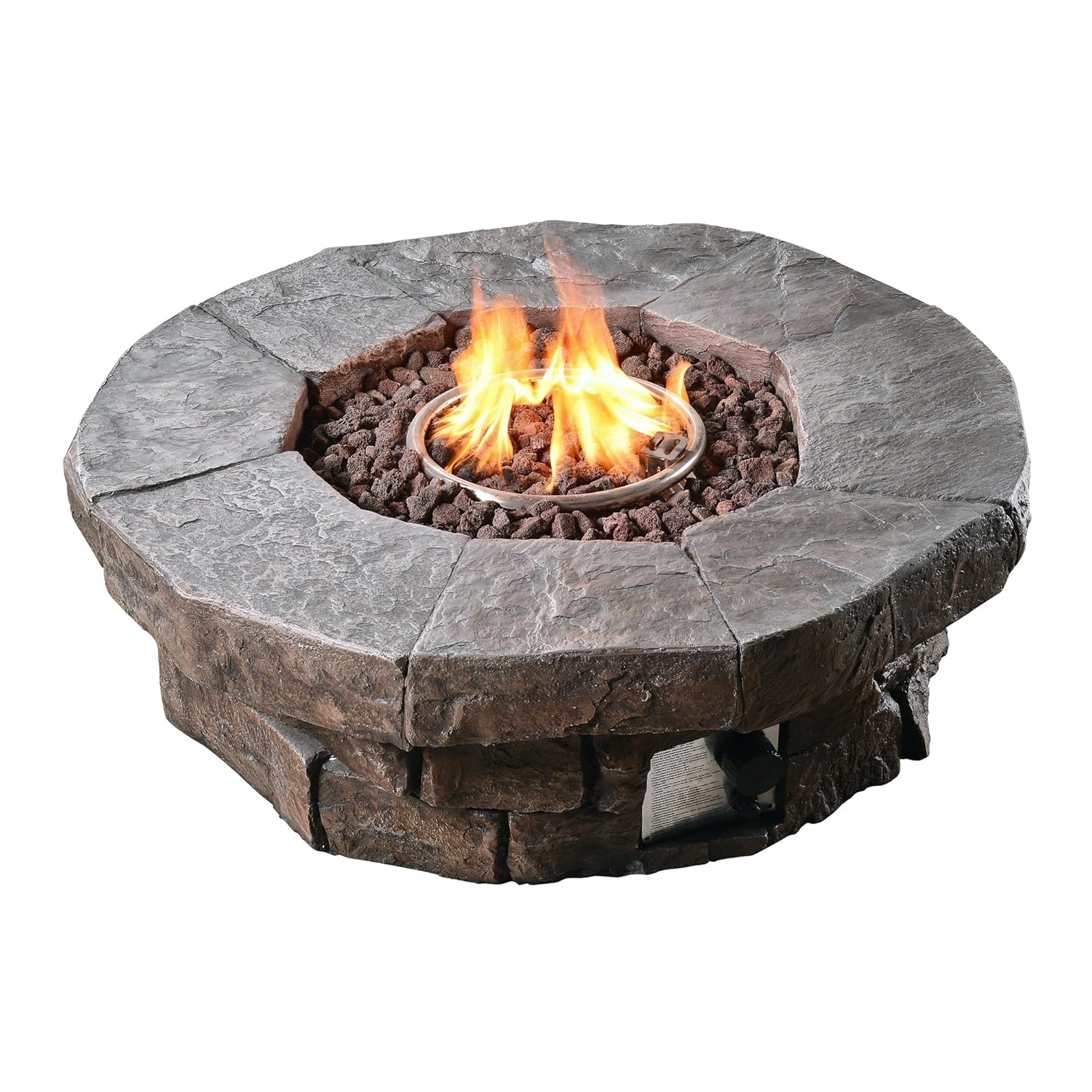 Amazoncom Peaktop Outdoor 36 Inch Round Propane Gas Fire Pit