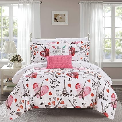 Amazon Com Misc 9 Piece Eiffel Tower Comforter Set Full Sized