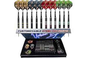 IgnatGames Premium Steel Tip Darts – 12 Pack Brass Barrels with Aluminum Shafts, 16 GlideXPro Flight Set, Tool Kit & Giftable
