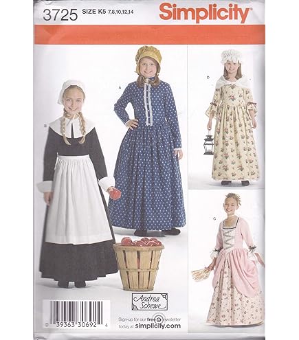 Amazon.com: Simplicity Sewing Pattern 5835 Disney Princess Costumes Size A  : Arts, Crafts & Sewing