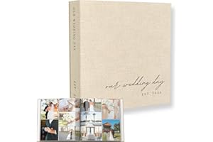 Wedding Photo Album 4x6 Pictures & Custom 2026 Year - Large Picture Scrapbook with 400 Pockets for Horizontal & Vertical Phot