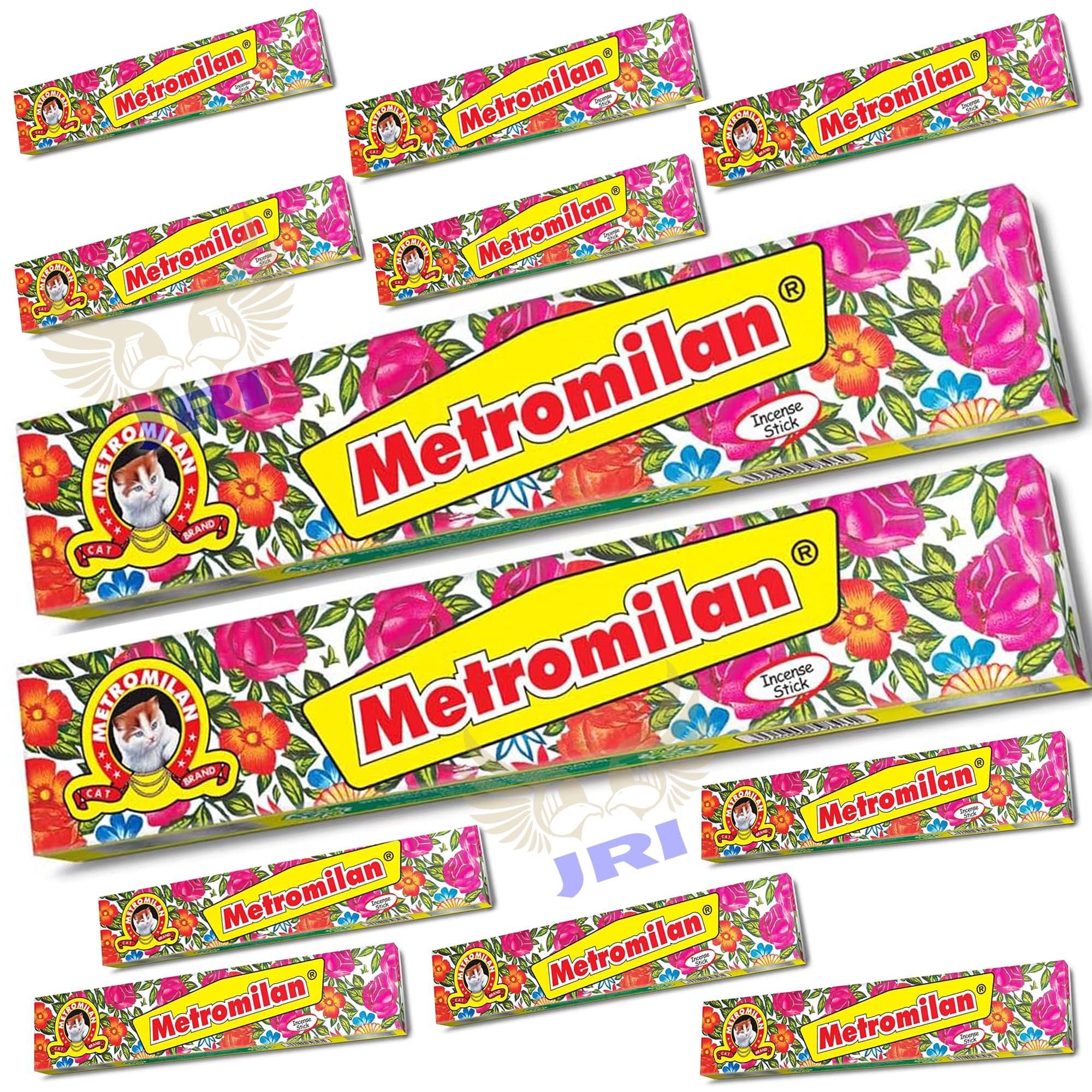 METRO MILAN CAT INCENSE STICKfor Prayer & Pooja 1 BOX,12 PACKs, Total 216 STICKs (18 STICKs in Each Pack) - (Same Day Dispatch)