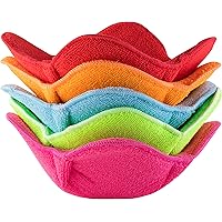 SHILA Bowl Huggers, Multi Color Set of Microwave Safe Hot Bowl Holder to Keep Your Hands Cool and Your Meal Warm…