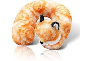 Cloudz Kids Super Soft N' Cuddly Animal Airplane Travel Neck Pillow! Keep Children Comfy and Supported with a Buddy While Traveling or just Resting at Home - Brown Fox