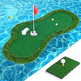 Floating Golf Green for Pool, Floating Putting Green for Pool | Lake with Ball Retriever & Anti-Drift Ropes, Golf Chipping Ma