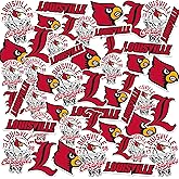 University of Louisville Basketball Sports 50ct Vinyl Large Deluxe Stickers Variety Pack - Laptop, Water Bottle, Scrapbooking, Tablet, Skateboard, Indoor/Outdoor