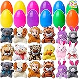 JOYIN 12 Pcs Prefilled Easter Eggs of Mini Stuffed