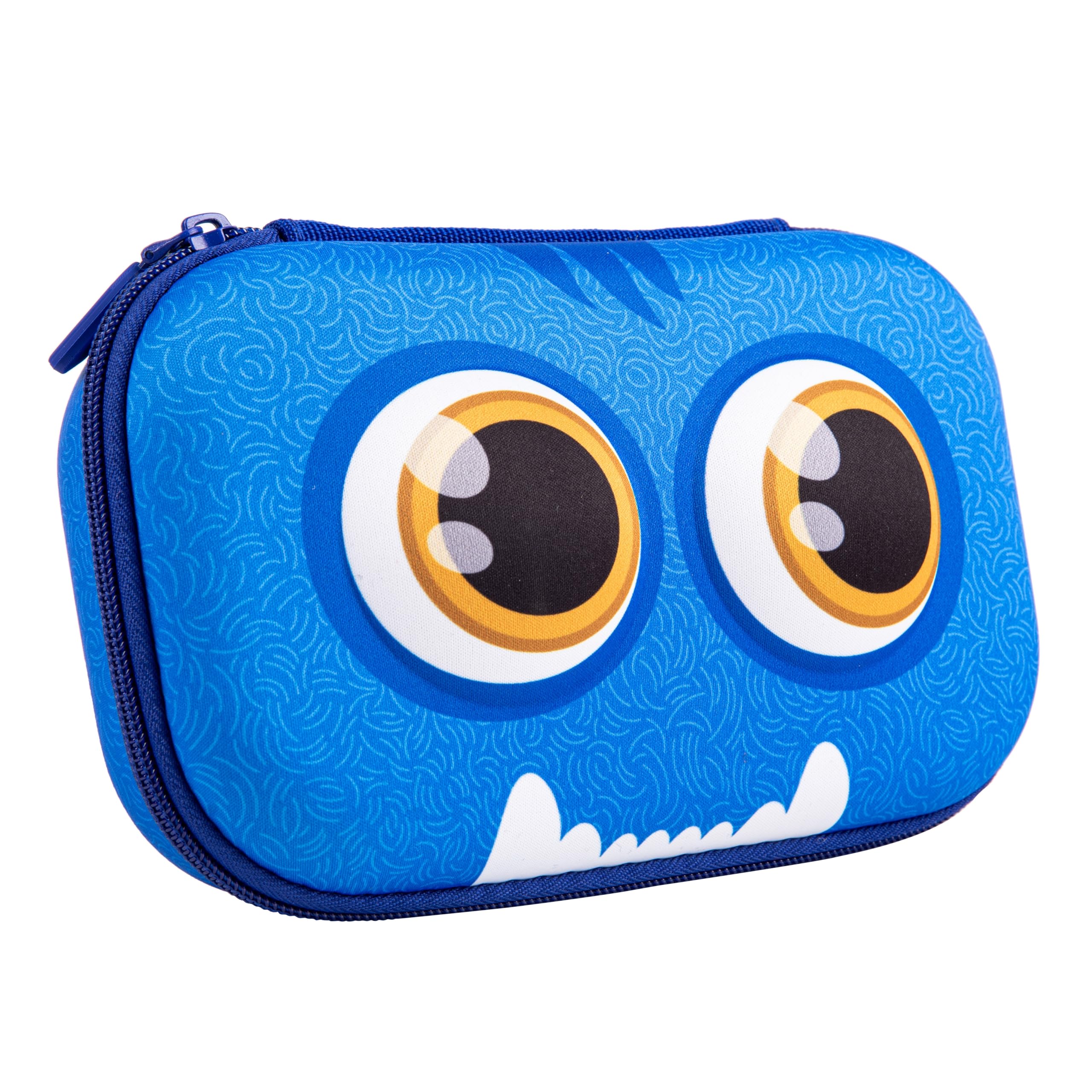 ZIPIT Beast Pencil Box for Kids, Large Capacity Fun Pencil Case for School, Stationery Organizer Box, Blue