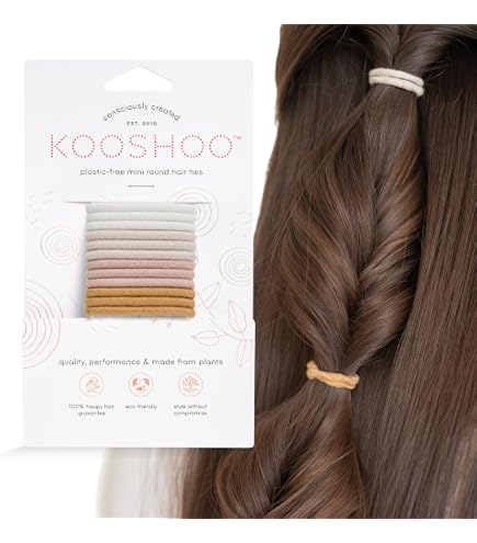 Biodegradable Elastic Hair Ties Organic No Crease Brown Hair Ties for Women Men Amazon.com : BIODEGRADABLE Elastic Hair Ties for Women & Men  main image 4
