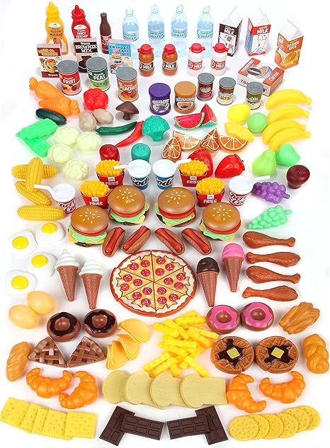 Kids-Huge 202 Piece Pretend Food Toys 