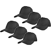Gelante Plain Blank Baseball Caps Adjustable Back Strap Wholesale Lot 6 Pack