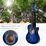 HOMCOM 38 Inch Acoustic Electric Classical Guitar Kit Blue with Case view 4