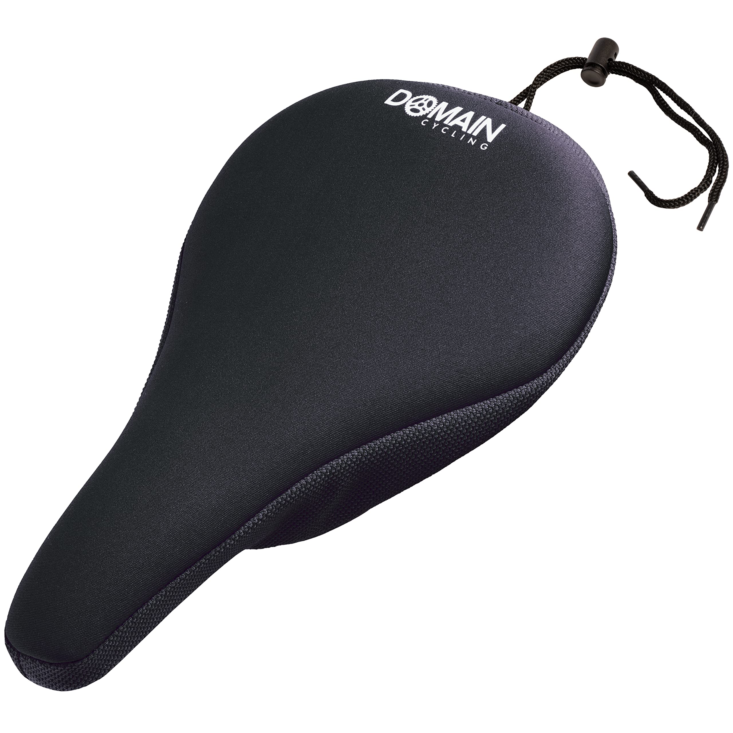 Photo 1 of Domain Cycling Gel Bike Seat Cushion- Secure Peloton Fit for Smooth Stable Rides- Non-Slip for Exercise Bikes, Padded Bike Cushion Seat Cover for Men or Women Comfort (Black)
