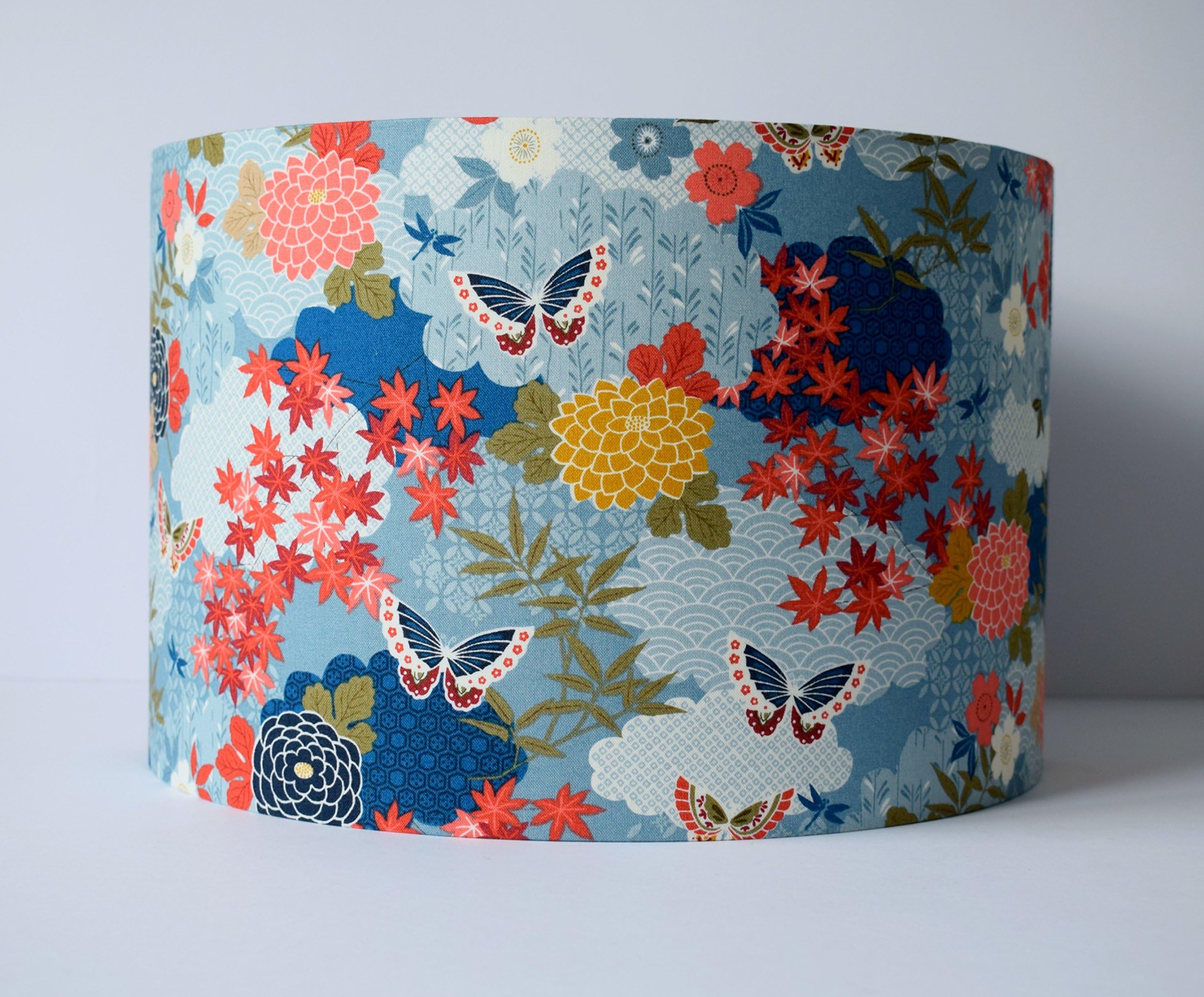 Oriental Garden Drum Lampshade