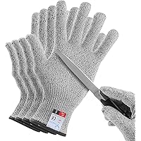YINENN 2 Pairs (4 Gloves) Cut Resistant Gloves for Kids Food Grade Level 5 Hand Protection,Kitchen Cut Gloves for Fish…
