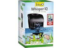 Tetra Whisper IQ Power Filter 10 Gallons, 105 GPH, with Stay Clean Technology