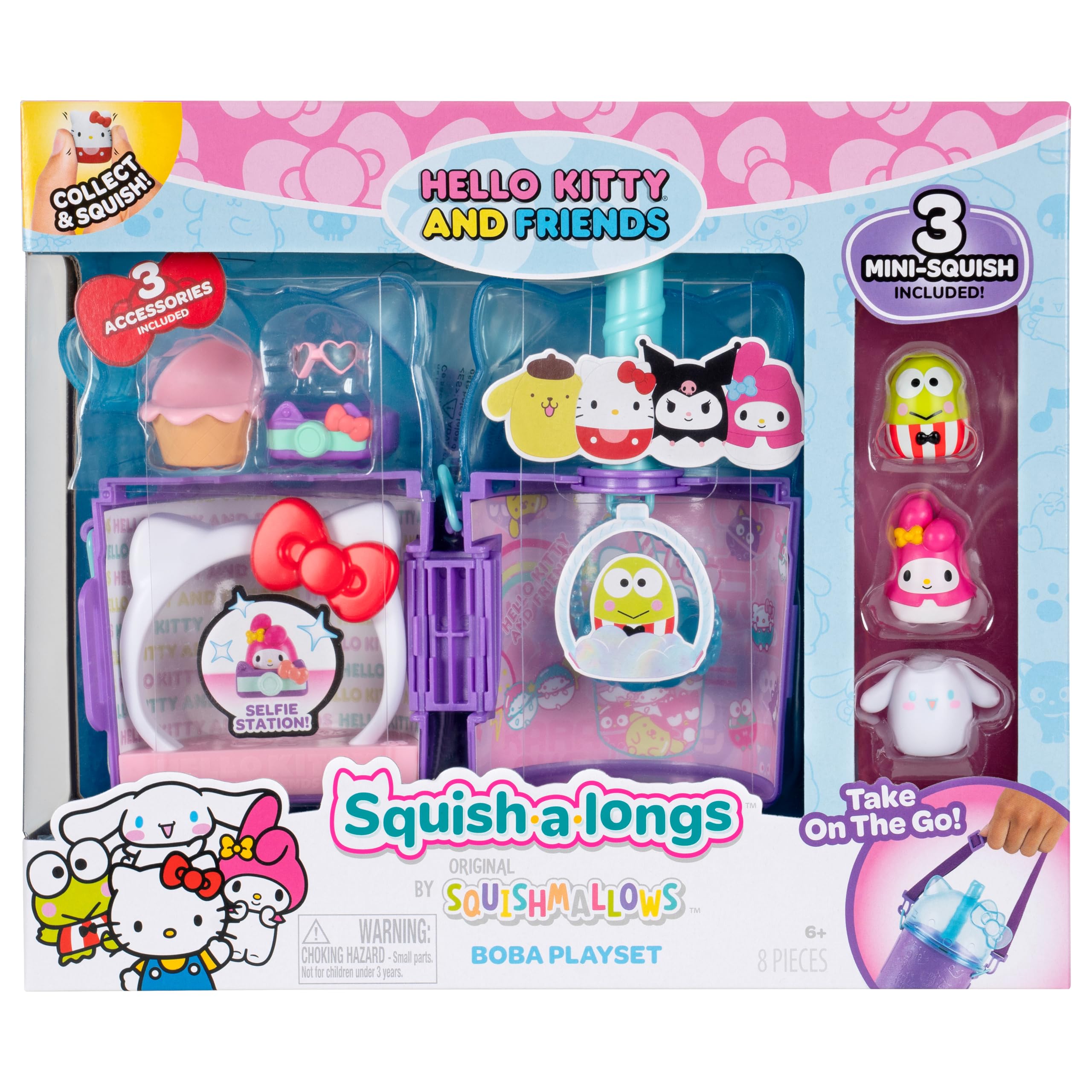 Squish-a-longs Hello Kitty and Friends Hello Kitty Boba Playset