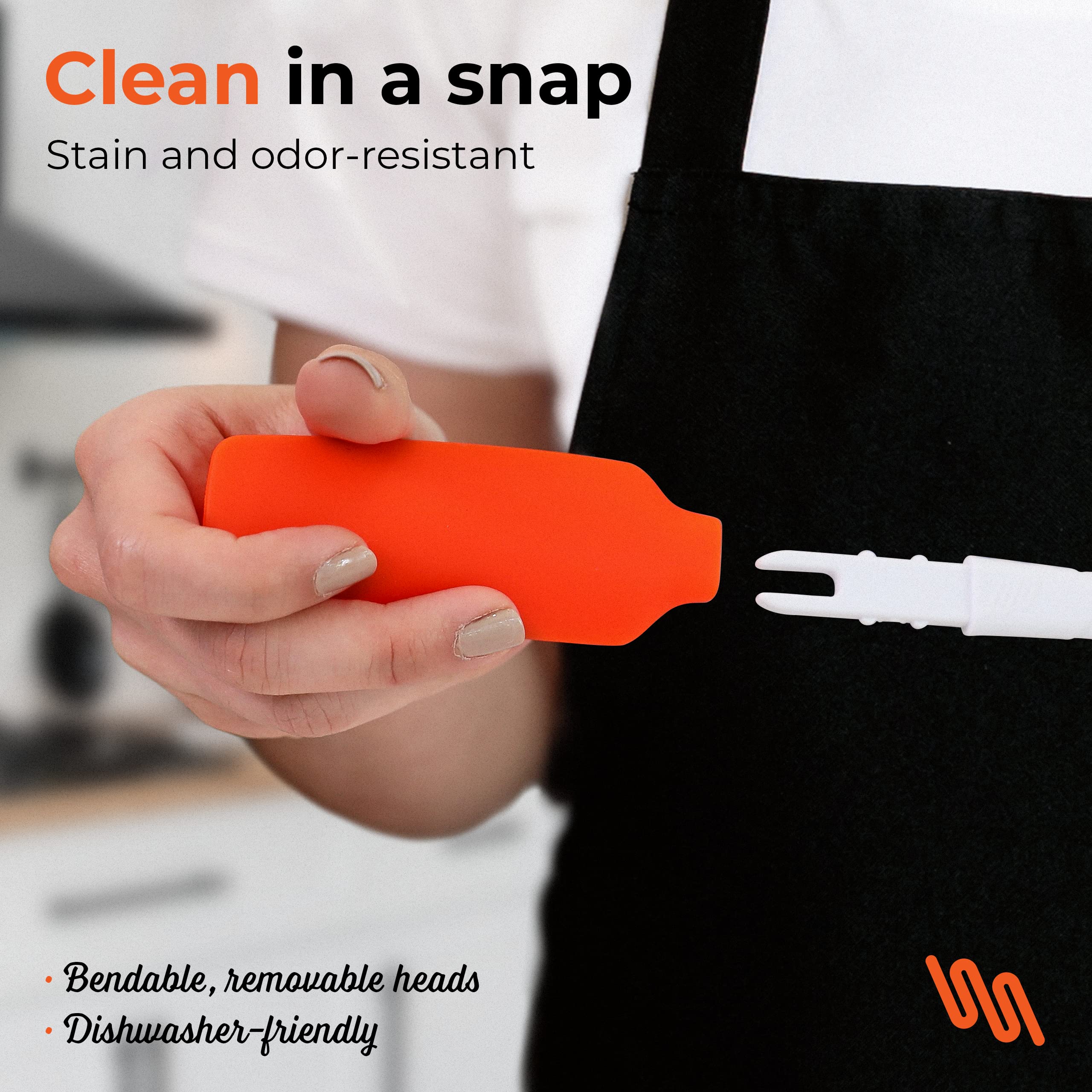 M KITCHEN Silicone Spatula Set Heat Resistant & BPA Free 4 Piece