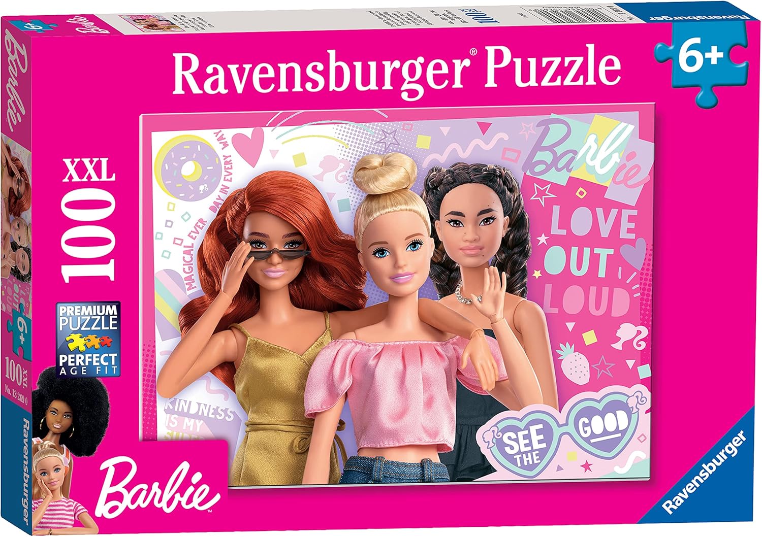 Ravensburger Barbie 100 Piece Jigsaw Puzzles for Kids Age 6 Years Up - Extra Large Pieces, Multi-coloured