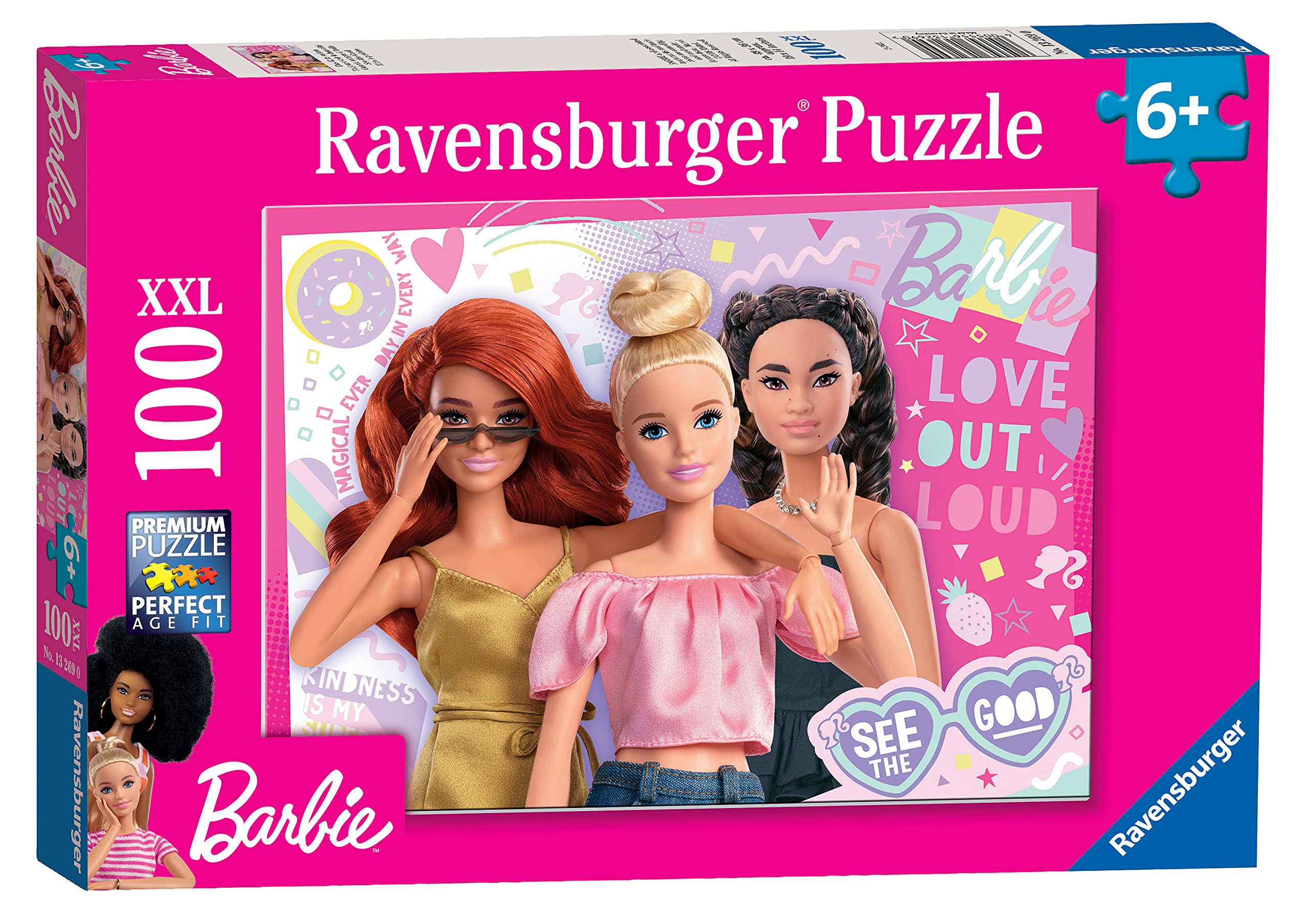Ravensburger Barbie 100 Piece Jigsaw Puzzles for Kids Age 6 Years Up - Extra Large Pieces
