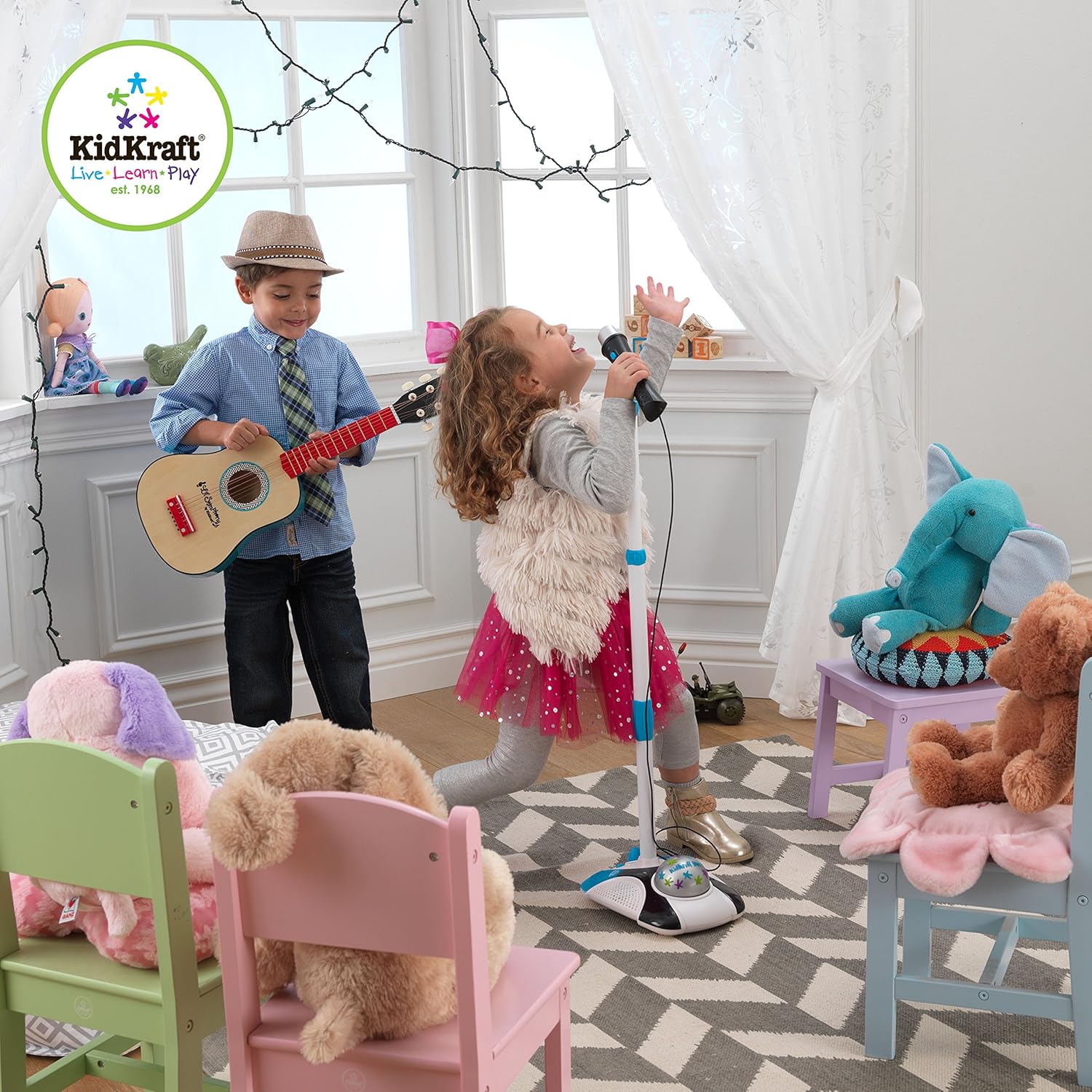 KidKraft 63346 Sing Along Mic & Amp Set Toy,Multi: Toys & Games