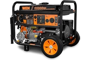 WEN 11,000-Watt 120V/240V Dual Fuel Portable Generator with Wheel Kit and Electric Start (DF1100T)