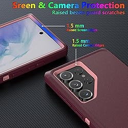 MXX Case Compatible with Galaxy S24 Ultra, 3-Layer