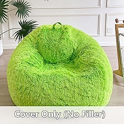 LIFEREVO Fluffy Bean Bag Chair Cover