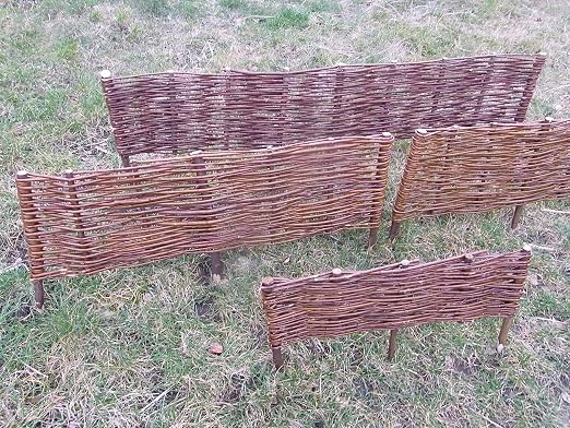 5 x mimbre de sauce Valla de para Bancal 150 x 30 cm: Amazon.es ...