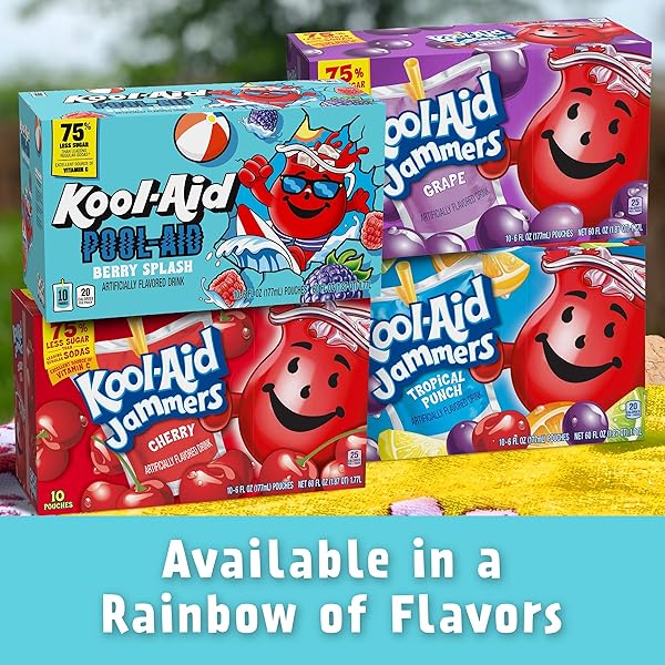 KOOL-AID POOL-AID BERRY SPLASH FLAVORED DRINK, 10 CT BOX, 6 OZ POUCHES