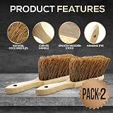 Newman and Cole Natural Wooden Hand Brush Pack Two Coco Soft Bristles view 3