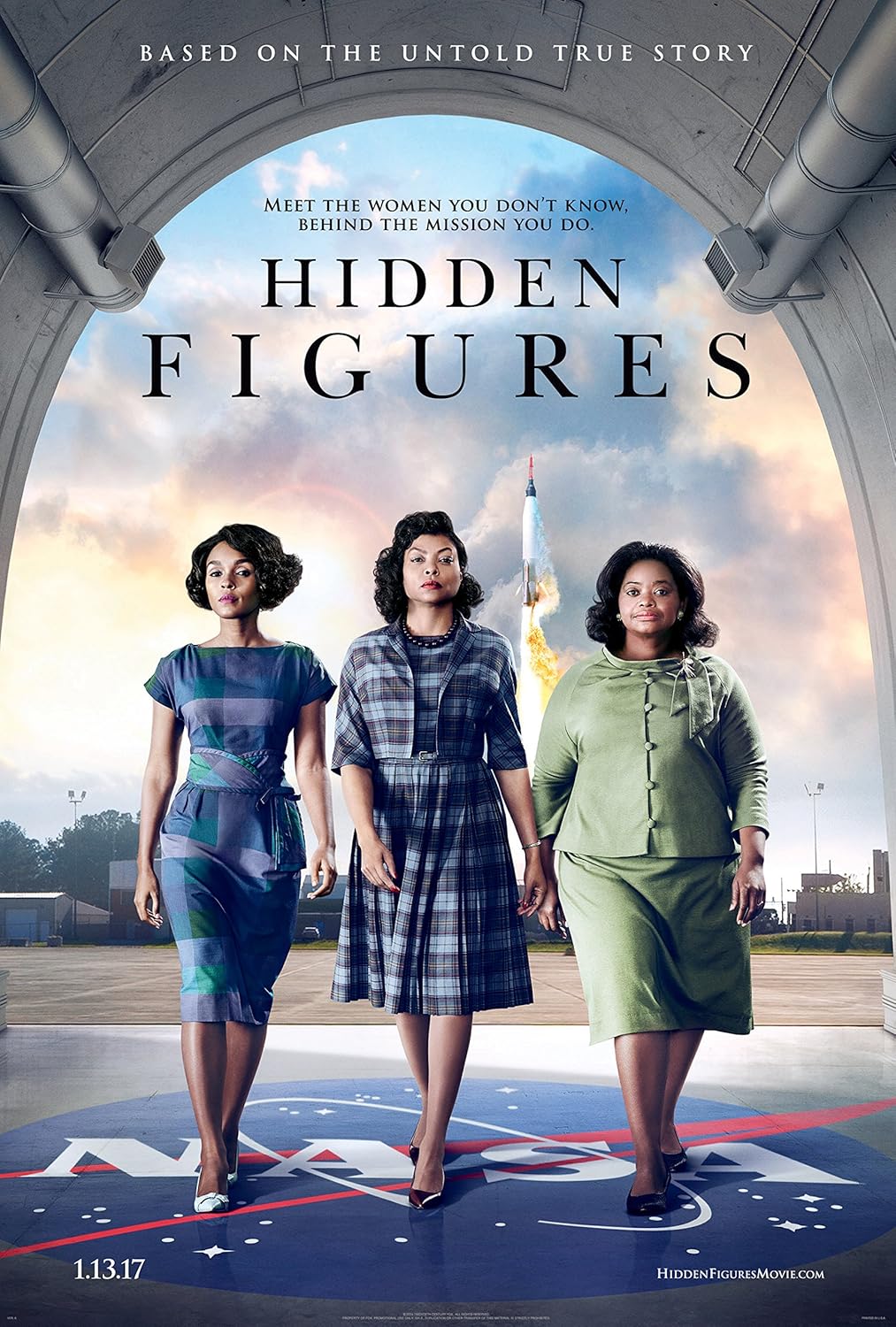 Hidden Figures Movie Poster Limited Print Photo Taraji P. Henson Octavia Spencer Kevin Costner Size 27x40 #1