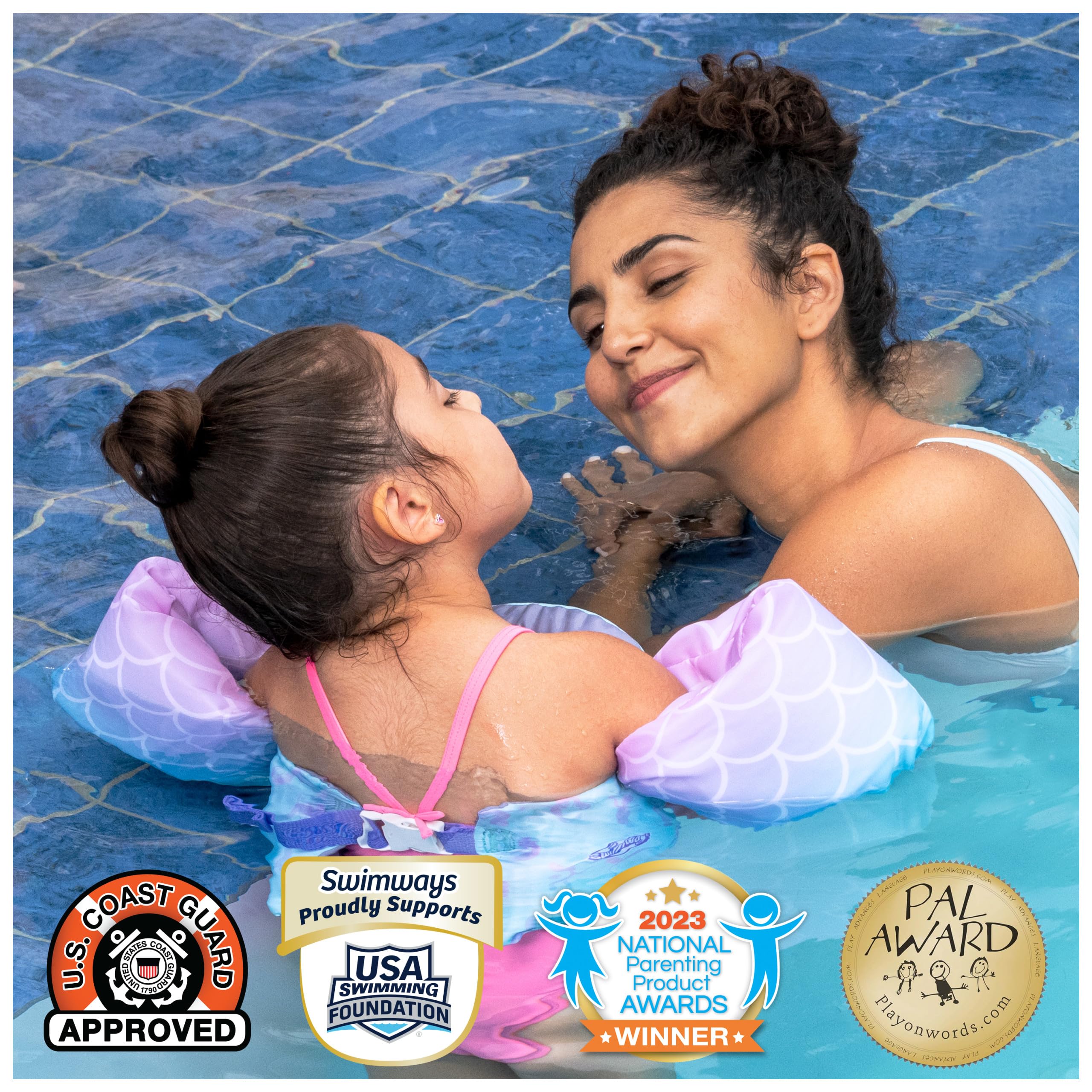SwimWays Swim Trainer, US Coast Guard Approved Life Vest Kids Swim Vest