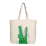 EcoRight Canvas Large Reusable Tote Bag with Zipper