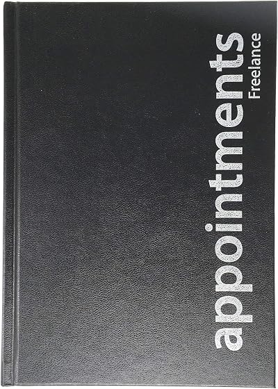 Agenda Hairdressing Appointment Book Hardback Black Pink Pattern Daily Schedule