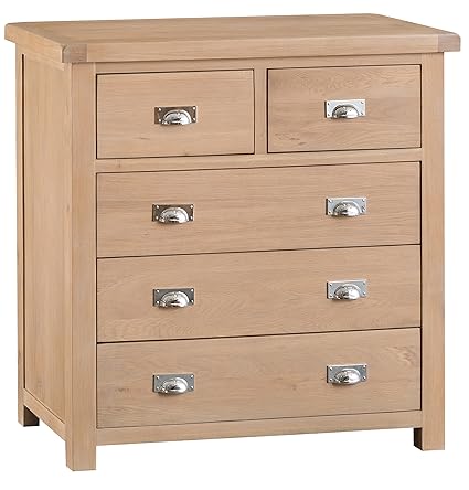 Homeward Bound Interiors Chiswick Light Oak 2 Over 3 Chest Of
