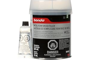 bondo Metal Reinforced Filler, 03157 - High Strength Filler for Repairing and Rebuilding Wood, Metal and Masonry