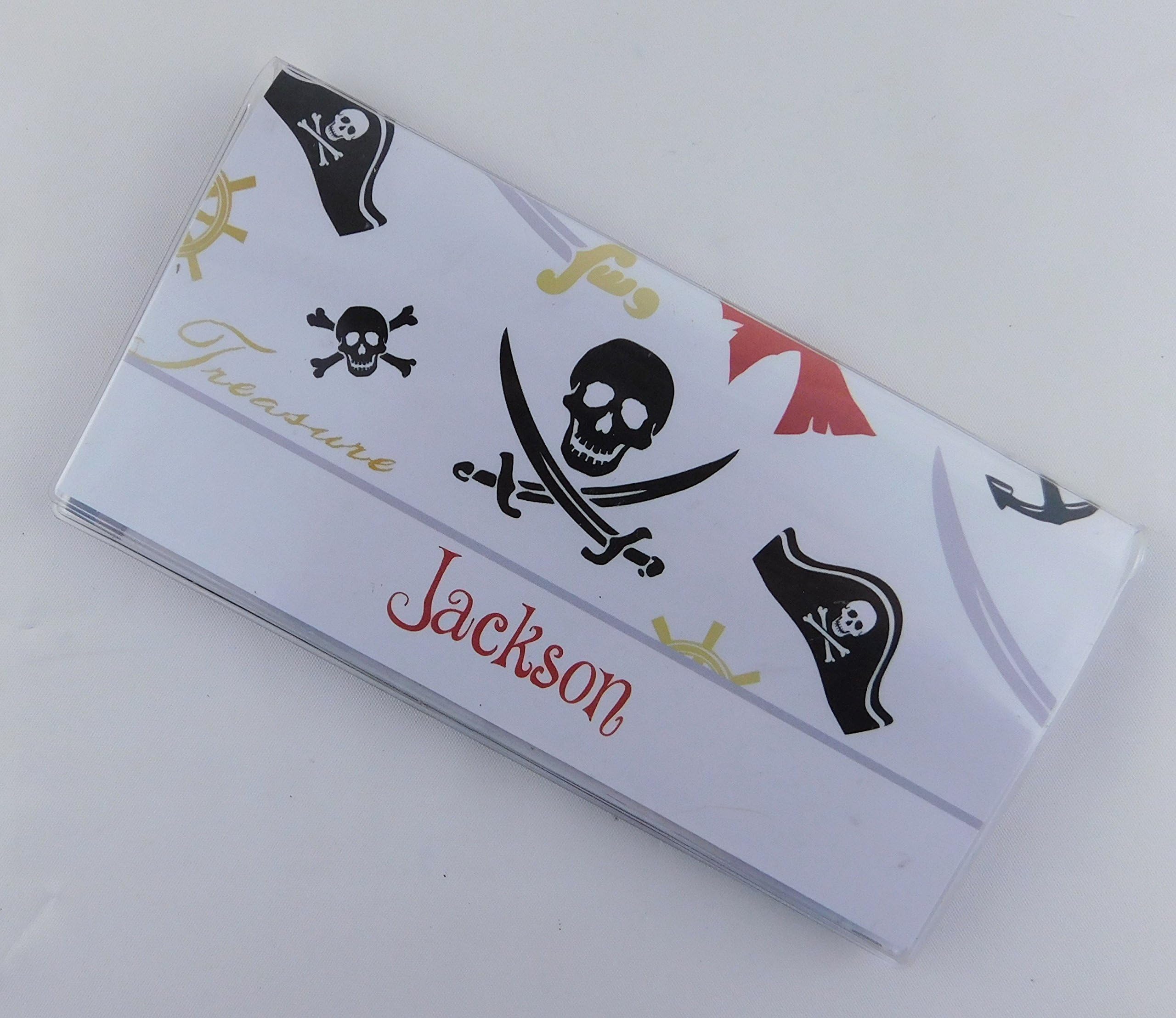 Pirate Checkbook cover- 624 check book folder organizer