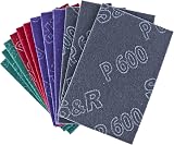 S&R Abrasive Pads 150x230mm 12-Piece Set P180 P320 P600 P800 Flexible view 2