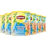 Lipton Diet Iced Tea Mix, Peach, Makes 10 Quarts (Pack of 6)