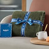 Bedsure Fleece Blanket 220x240 Olive Green 100% Microfiber Soft Throw view 6