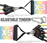 TheFitLife Resistance Bands Set 110lbs with Handles Door Anchor Ankle Straps view 2