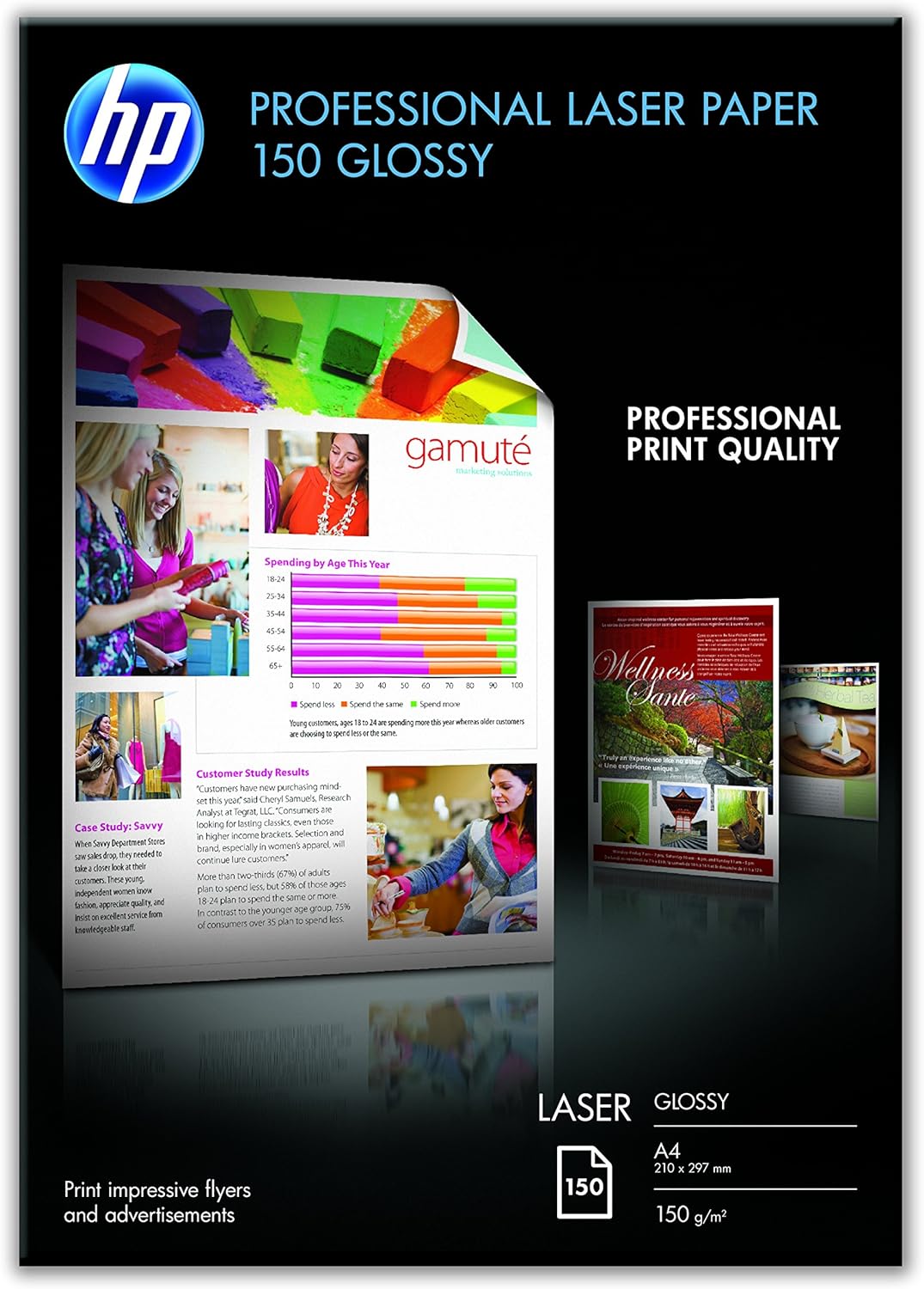 HP CG965A, A4/210 x 297 mm, Professional Glossy Laser Paper, 150 gsm