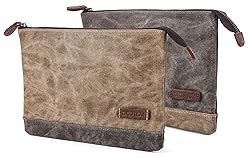 Gootium Waxed Canvas Zip Pouch Set - Zippered